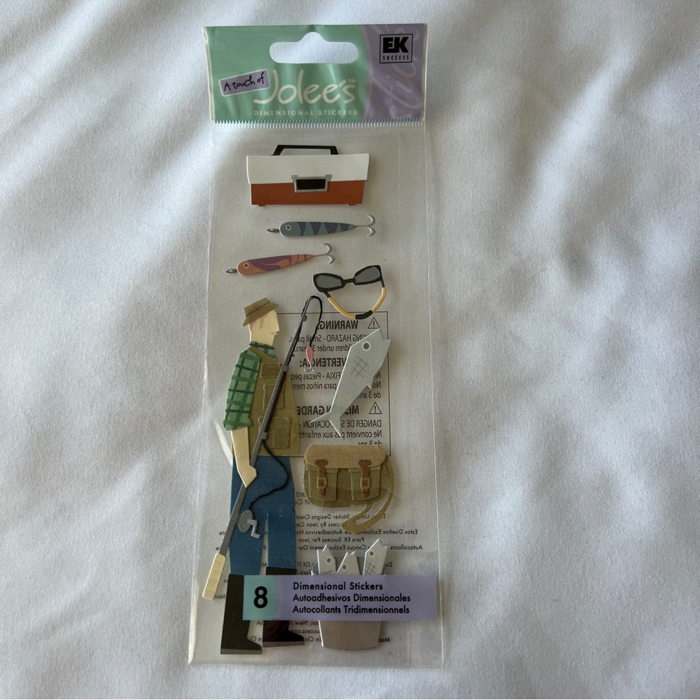 NWT A Touch of Jolee’s Fishing Dimensional Sticker Set